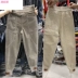 Quần nhung kẻ nữ cao eo bảo vệ quần mới lỏng Hàn Quốc quần thun eo harem Quần nhung kẻ thường quần phụ nữ - Quần Harem
