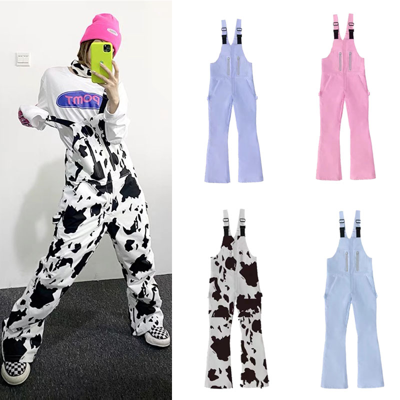 POMT Snowboard Harness Pants Waterproof Breathable Slim Strappy Pants Sports Sweatshirt Ski Hoodie