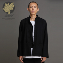 (Mens Beast Hall) Chung Cheng China Wind New Chinese Youth Fleece Casual Tang Dress Disc Buckle Jacket Man