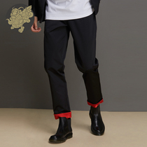 (Mens Clothing and Veterinary Hall) Gongzi New China Wind New Chains Embroidery Pants Brocade 90% casual pants Male pants