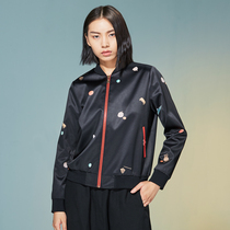 (Mustard original) Ya debt Chinese style scattered print design baseball clothing fashion jacket sweater jacket women