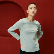 (Mustard original) refers to the moon Chinese style retro printed patch design round neck long sleeve couple Womens T-shirt