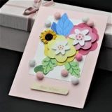 Трехмерная открытка, набор материалов для матери, льняная сумка, «сделай сам», в цветочек, подарок на день рождения