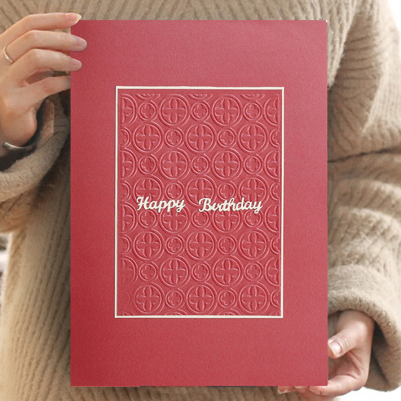 Large size A4 card advanced custom stereo high - grade creative to lead male and female birthday graduation business gift