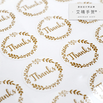 20 creative explosion style transparent bottom round thanks gold invitation seal sticker Greeting card envelope sticker