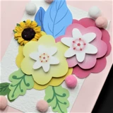 Трехмерная открытка, набор материалов для матери, льняная сумка, «сделай сам», в цветочек, подарок на день рождения