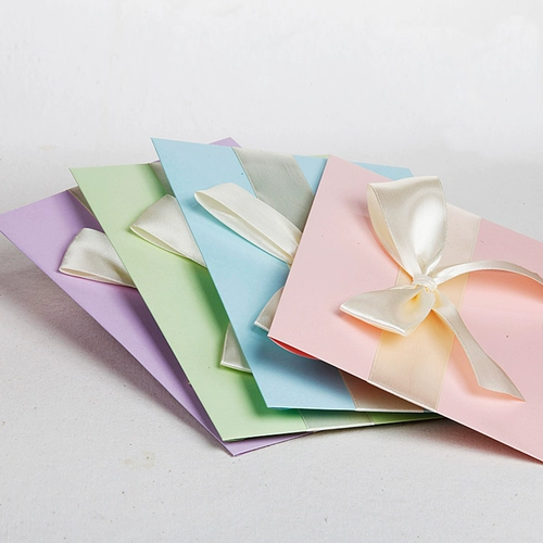 Конверт с бантом 16x23 см, А5, Новогодняя открытка, рукописное любовное письмо, приглашение, элитный бонусный сертификат на открытие