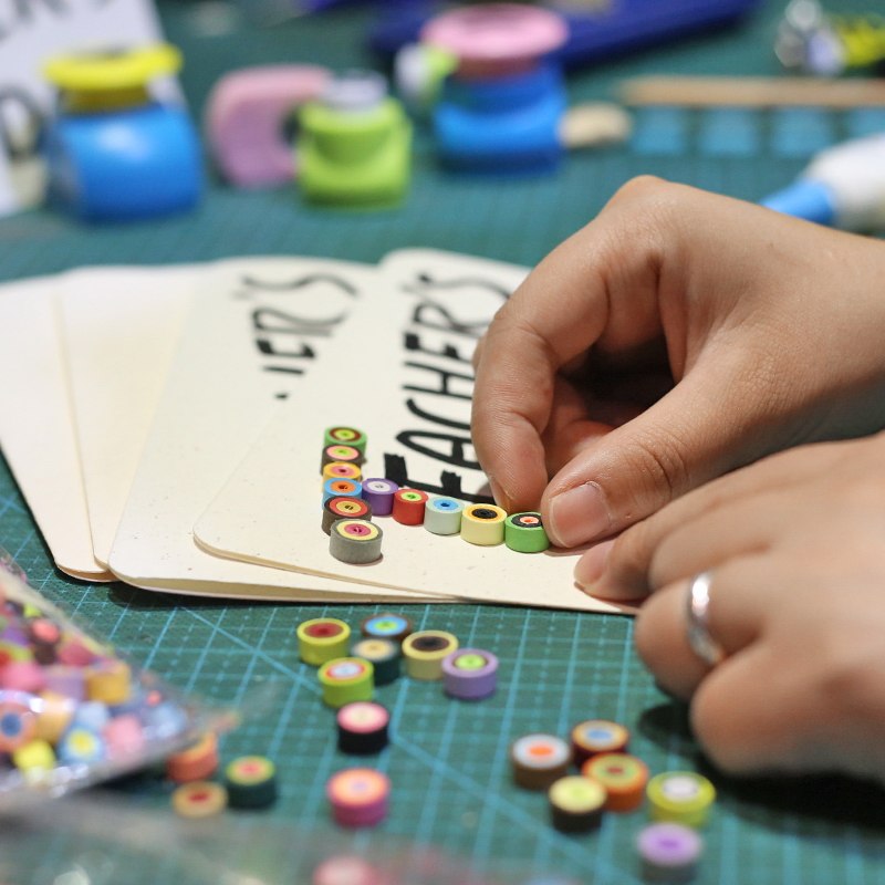 Derivative hand-made greeting card homemade graduate to send teacher giftbirthday thank teacher creativity and senior retro-paleo