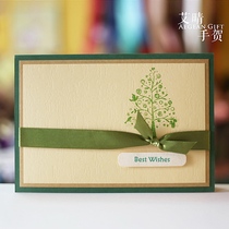 Bouquet thank you greeting card Business invitation three-dimensional handmade thanksgiving send male and female teacher birthday corporate gift card