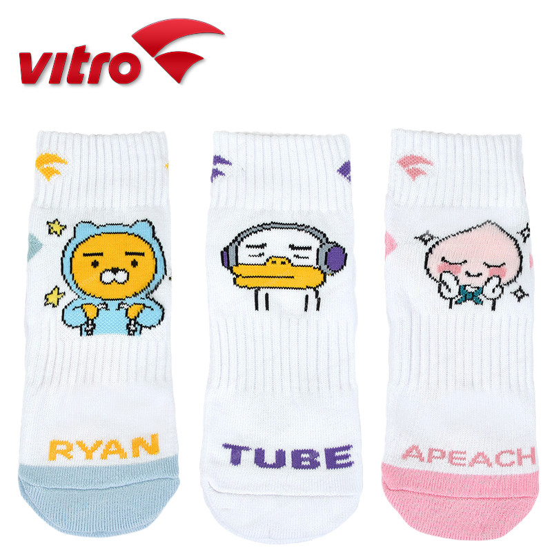 Korea VITRO cute KAKAO cooperation badminton sports socks YY towel socks sweat absorption deodorant a pair