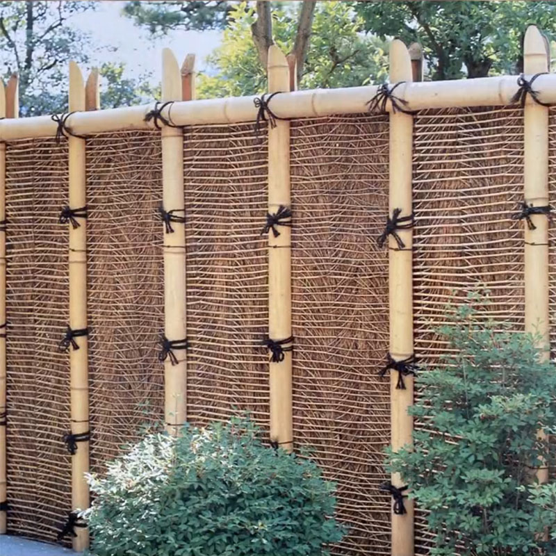 Garden Bamboo Fence Fence Day Style Embalming Fence Courtyard Withlandscape Bamboo Poles HIDDEN PRIVACY PARTITION WALL SCREEN