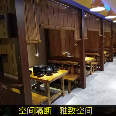 Bamboo curtain curtain bamboo roller curtain curtain Sino-Japanese partition lifting bamboo curtain curtain sun shading customization