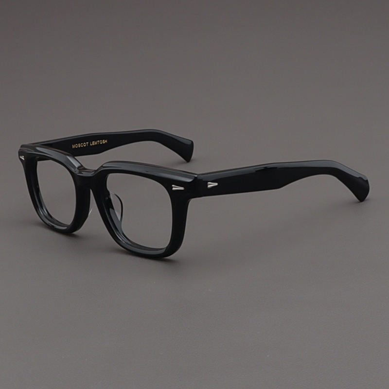 Moscot Lemtosh Eyeglass Frames for Men, Retro Black Thick Frame, Square Wide-Edge Acetate Prescription Frames for Women Moscot Lemtosh Eyeglass Frames for Men, Retro Black Thick Frame, Square Wide-Edge Acetate Prescription Frames for Women