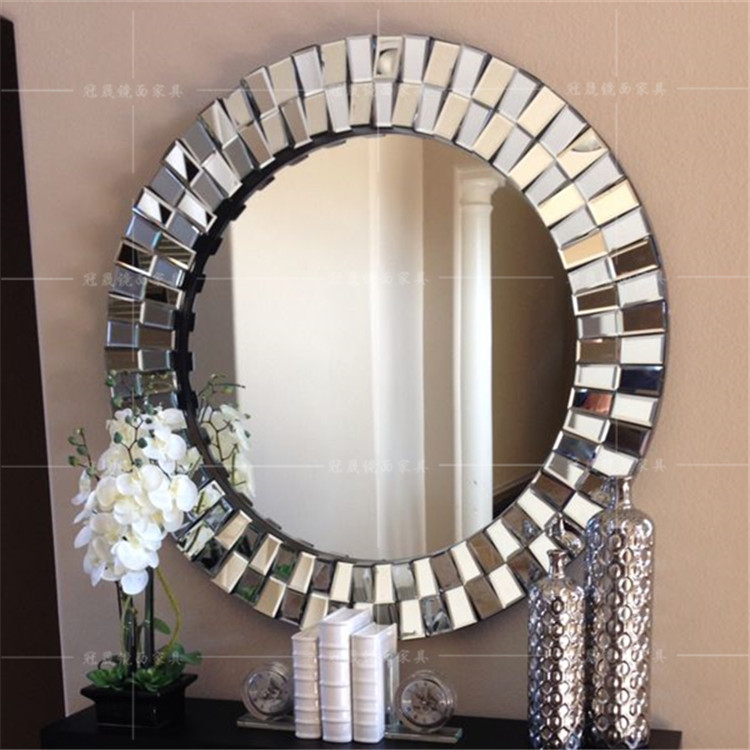 Decorative Mirror Glass Wall Personality Door Rear Wall Ins Wind Gust Guan Cute Table Artist With A Seat Mirror