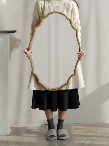 Французское ретро -зеркало в ванной комнате американское легкое роскошное умное зеркало для ванной комнаты стены -настенное чуждое зеркало, а инопланетное макияж