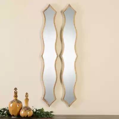 Decorative mirror combination wall mirror feng shui pendant fashion Old modern model room round art bedside wall inside