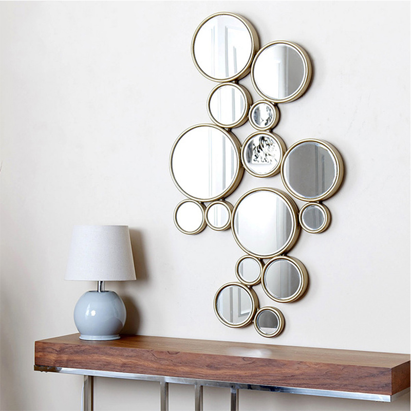 Jane European living room creative art American pastoral style round decorative wall mirror corridor porch dining room decorative mirror