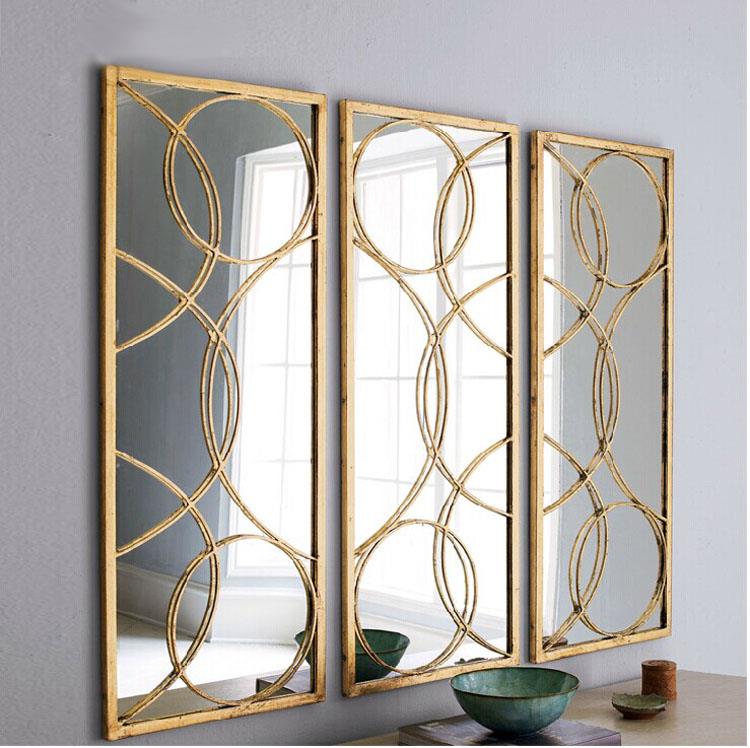 Decorative mirror combination sofa art mirror bedroom wall mirror old side pendant dining table makeup mirror toilet art