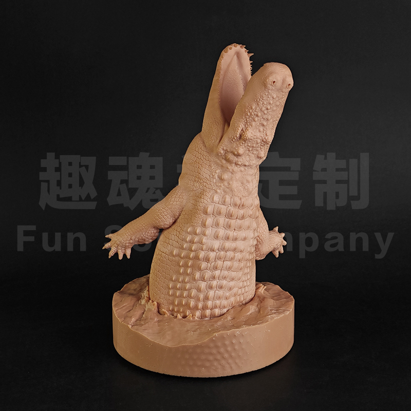 [Qulanshe] Ancient Creatures Prussian Crocodile 1:35 Miniature Animal Hand Model Gk Resin Ornament