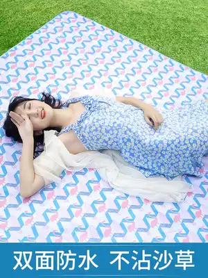 Picnic mat spring outing moisture-proof mat picnic cloth outdoor portable waterproof grass picnic mat outing thickened ins Wind