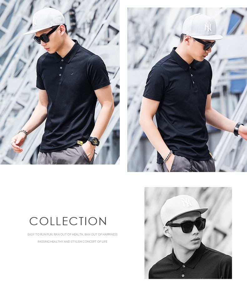 Đặc biệt bước chân ngắn tay áo thun nam ve áo POLO dạo phố giản dị 2019 hè mới nhẹ thời trang. - Áo polo thể thao áo thun polo nữ