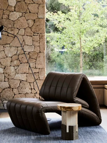 Швейцарская Барселона Фолд DS-266 Дизайнерский одиночный ленивый саудовский диван лока-хе-хэк