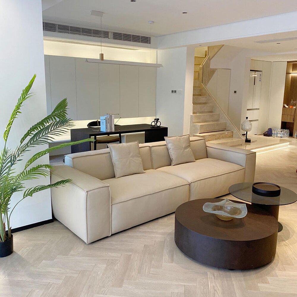 Italian Baxter modular sofa Nordic tofu block living room latex fabric sofa minimalist technology fabric sofa