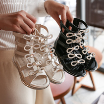 Girls Sandals Summer Princess Summer Children's New Baby Soft-soled Roman Shoes Non-slip Hollow Pupil Fairy Wind