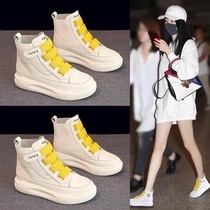 Thick-soled small white shoes women's 2020 Joker sports leisure interior heightened new board shoes women's shoes spring high tide shoes