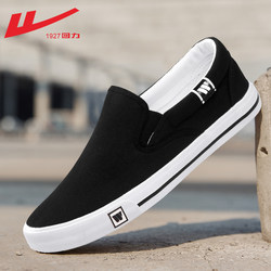 Pull back men's shoes canvas shoes men's slip-on men's lazy casual board shoes men's soft bottom old Beijing cloth shoes men