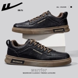Warrior, весенняя универсальная обувь, спортивные трендовые рабочие кроссовки для отдыха для черной кожи