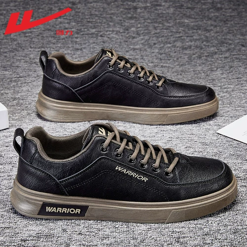 Warrior, обувь, универсальные спортивные туфли для отдыха для черной кожи, трендовые рабочие кроссовки