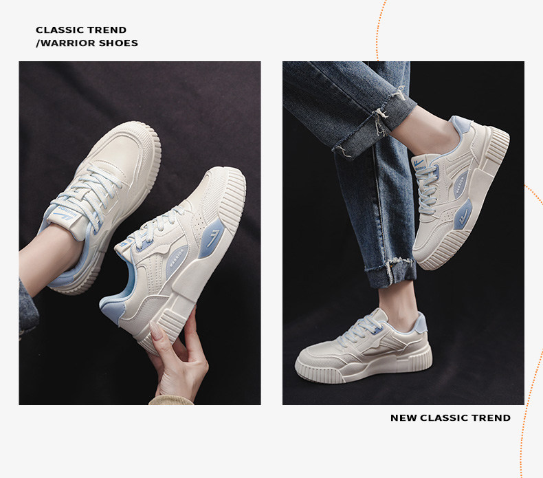 обувь на тонкой подошве ( для скейтборда ) 回力女鞋小白鞋女2024新款春季鞋子女潮ins百搭休闲学生运动板鞋 Warrior