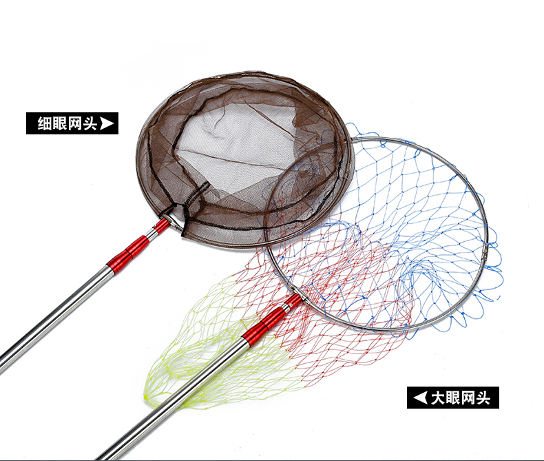 Taigongle thép không gỉ nhúng lưới có thể gập lại đầu lưới đánh cá lưới giải trí thiết bị đánh cá lưới jby0TI0erv lưới bắt cá