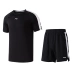 Li Ning phù hợp với nam 2019 loạt đào tạo mới mùa hè cổ tròn quần short tay ngắn dệt thể thao thoải mái thoải mái - Thể thao sau Thể thao sau