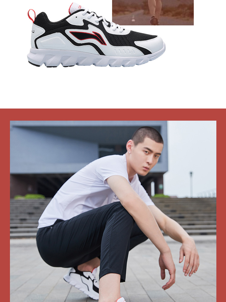 Giày chạy bộ Li Ning giày nam 2019 đôi giày mới buổi sáng giày chạy bộ hấp thụ sốc giày chống trượt giày thể thao nam - Giày chạy bộ giày thể thao nữ đế cao