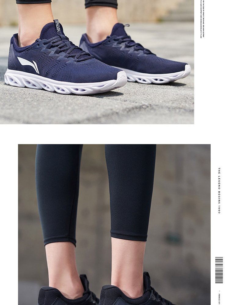 Giày thể thao nam Li Ning arc sneakers chính thức thoáng khí nhẹ một mảnh dệt giày chạy - Giày chạy bộ giày anta nữ