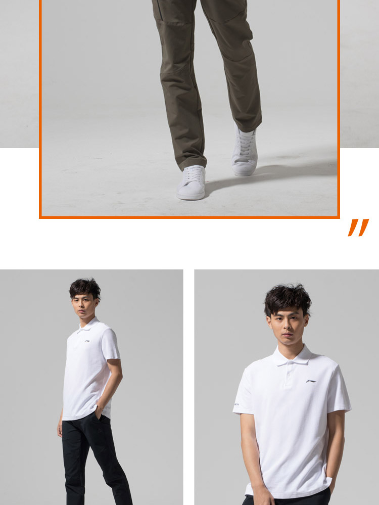 Li Ning áo sơ mi ngắn tay nam hàng loạt đào tạo mới thấm hút bông ve áo thể thao mùa hè ngắn áo polo zara