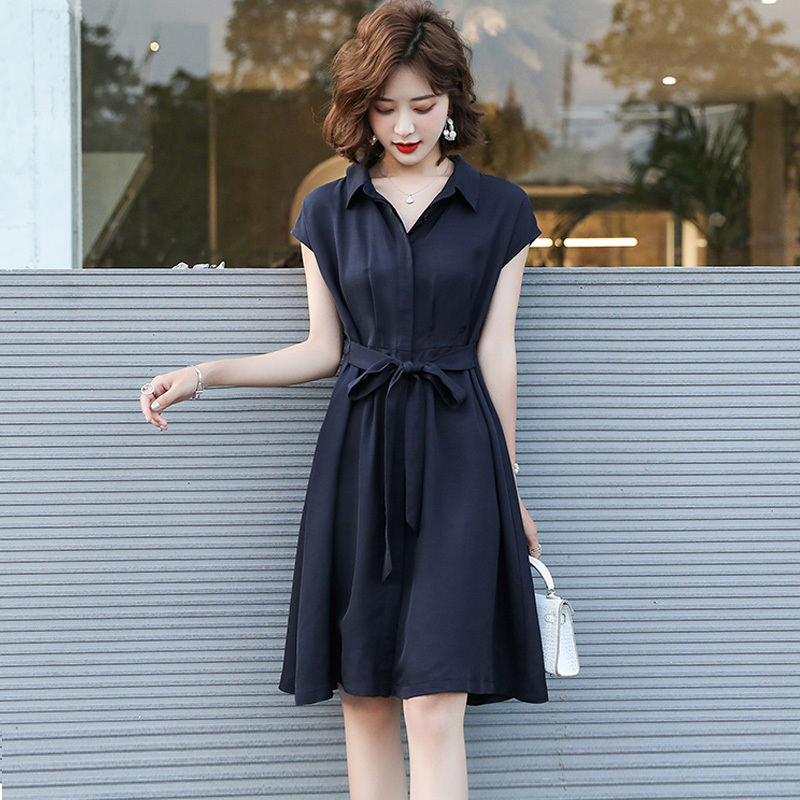 Shirt Dress for Women, Summer 2026 New Style, Waist-Cinching, Slimming, Elegant, High-End, Petite Summer Dress, Women's Fashion Trend