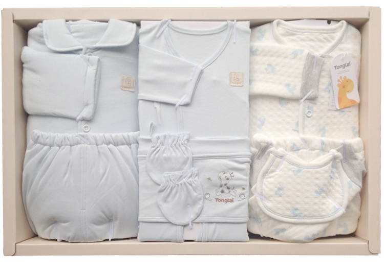 Tong Taiqiu bé ấm dày bông quà tặng hộp quà tặng sơ sinh cho bé trăng tròn áo khoác cotton đặt hộp quà - Bộ quà tặng em bé đồ sơ sinh