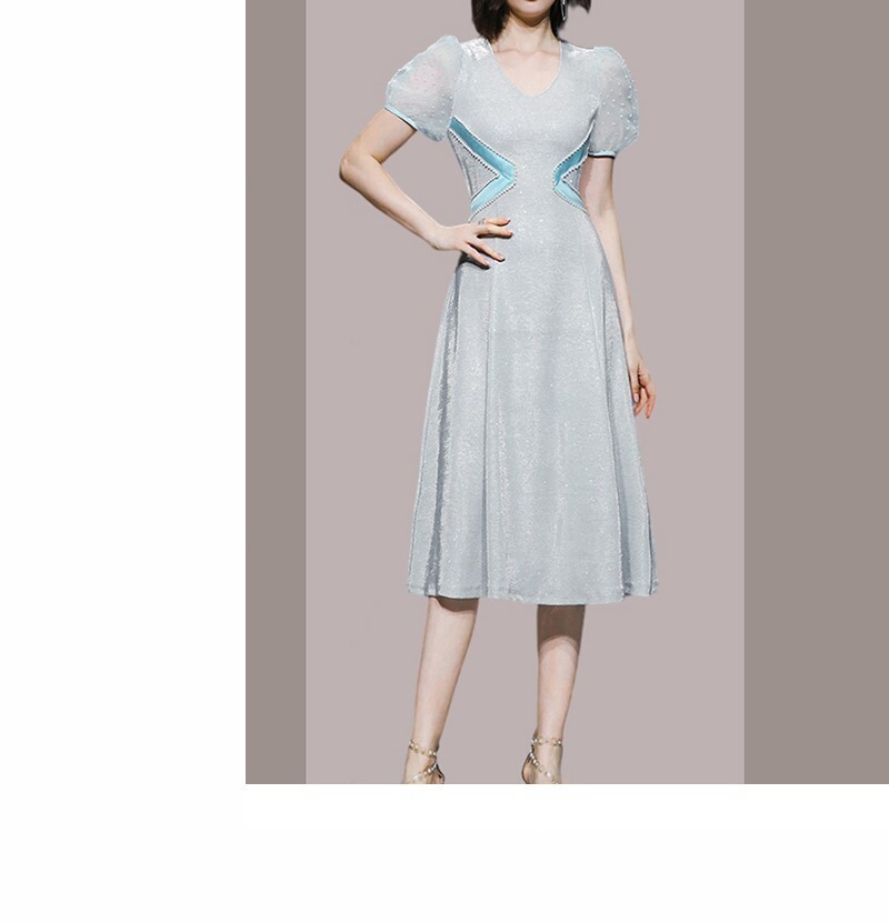 Шелковое летнее платье, городской стиль 