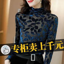 Cover belly warm spring and summer clothes this year popular T-shirt base shirt foreign style spring womens coat plus velvet thickened