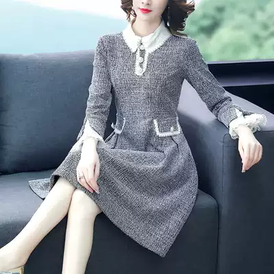 Dress spring summer large size women's high-end mother French long version of silk Mulberry silk 2021 New Spring