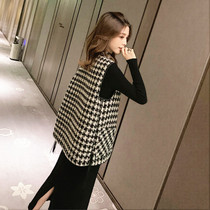 Vest Vest Women autumn and winter 2021 New Korean version of loose knit small fragrant wind temperament waistless jacket jacket