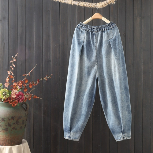 Весенние штаны, джинсы, 2021 года, свободный прямой крой, высокая талия, по фигуре