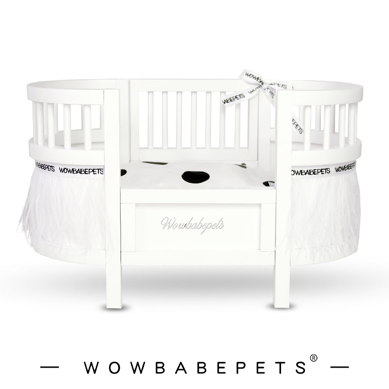 WOWBABEPETS net red ins furniture kennel pet white dog bed wooden bed cat dog high-end off the ground moisture-proof