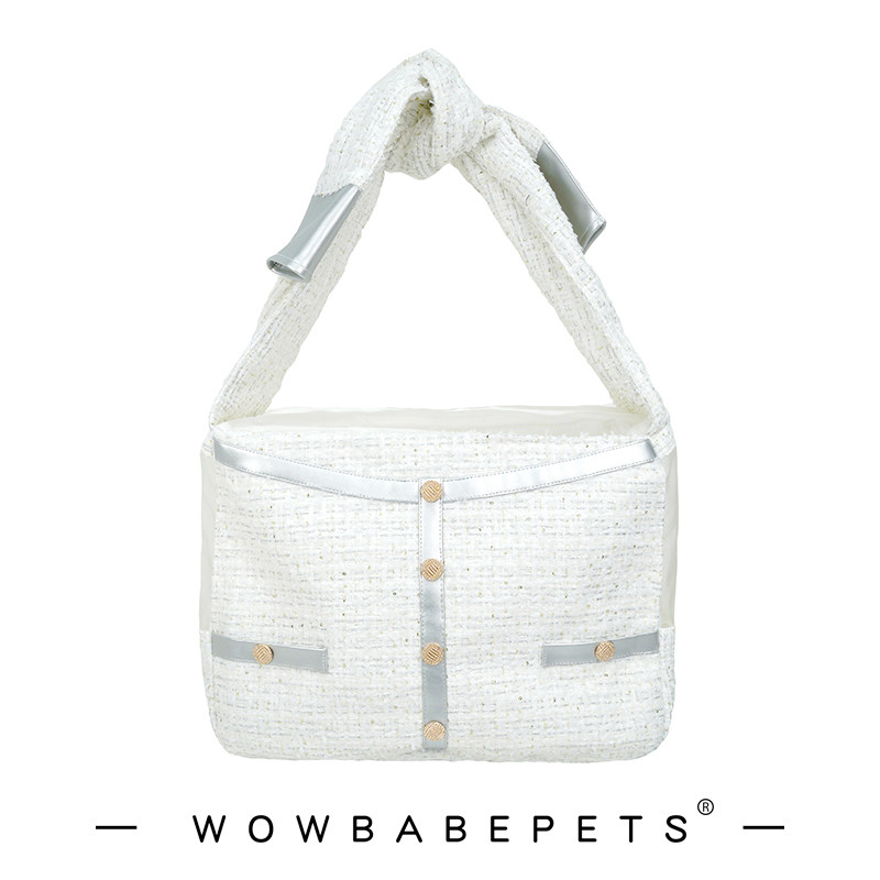 Wowbabepets Light Luxury Small Fragrant Cat Bag Going Out Portable Pet Backpack One Shoulder Takeaway Cat and Dog School Bag