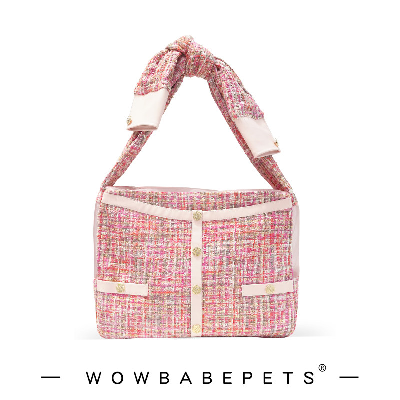 Wowbabepets light luxury small fragrant cat bag go out portable pet dog backpack single shoulder takeaway supplies