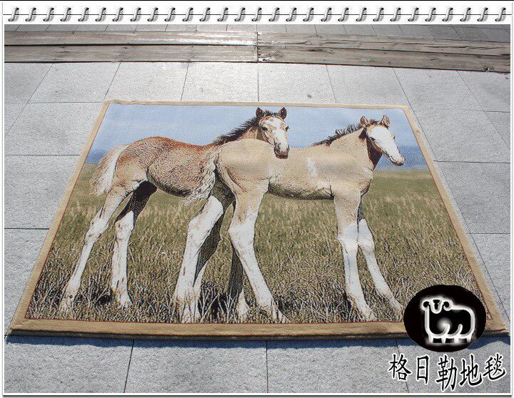 Manufacturers direct selling Mongolia pure wool carpet tapestry grassland foal suitable for living room library restaurant 1 5*2 m