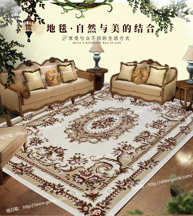 Boutique Turkish woven silk stereo statue flower room tea beds side corridor floating window decorative blanket color